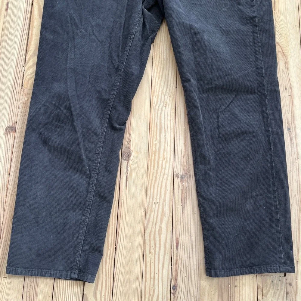 American Eagle Corduroy Pants Women Size 16 Long dark‎ gray y2k Stretch straight